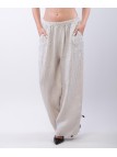 Pantaloni a Palazzo di Lino con Elastico