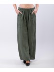 Pantaloni a Palazzo di Lino con Elastico