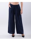 Pantaloni a Palazzo di Lino con Elastico