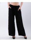 Pantaloni a Palazzo di Lino con Elastico