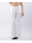 Pantaloni a Palazzo di Lino con Elastico