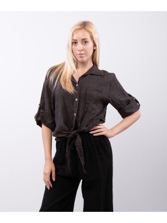 Camicia Lino Classica con Nodo