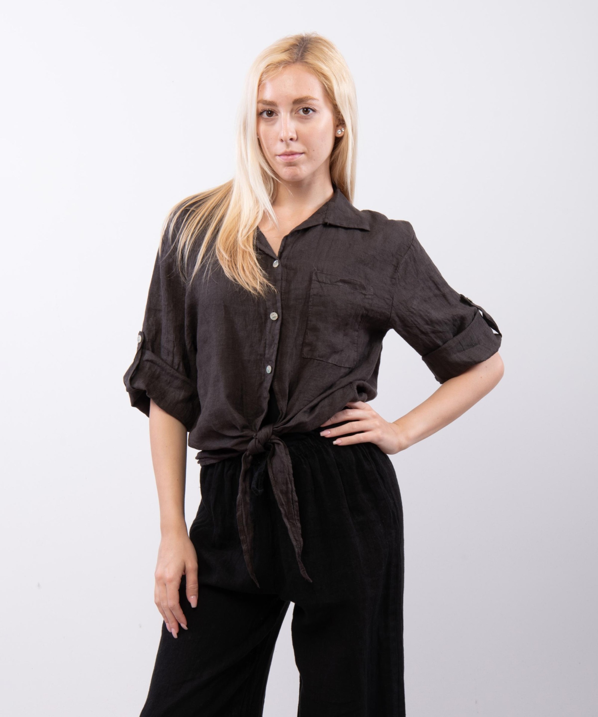 Camicia Lino Classica con Nodo