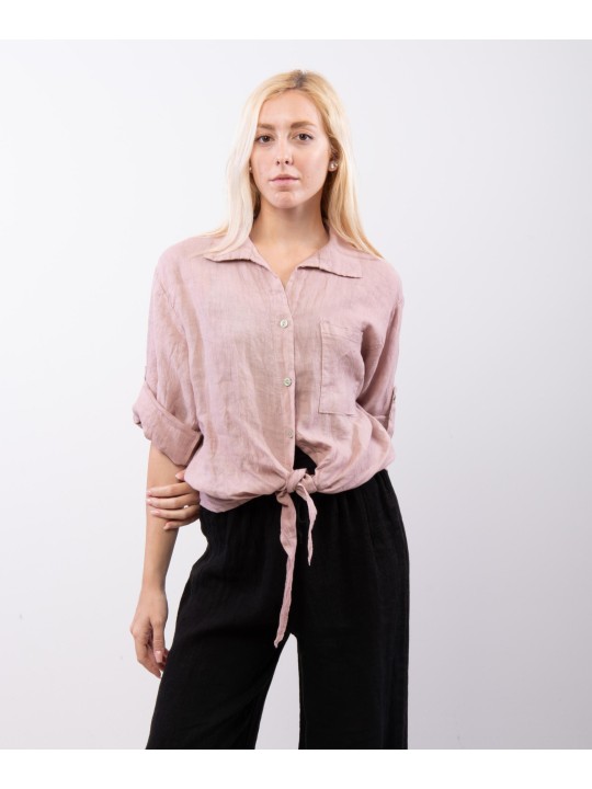 Camicia Lino Classica con Nodo