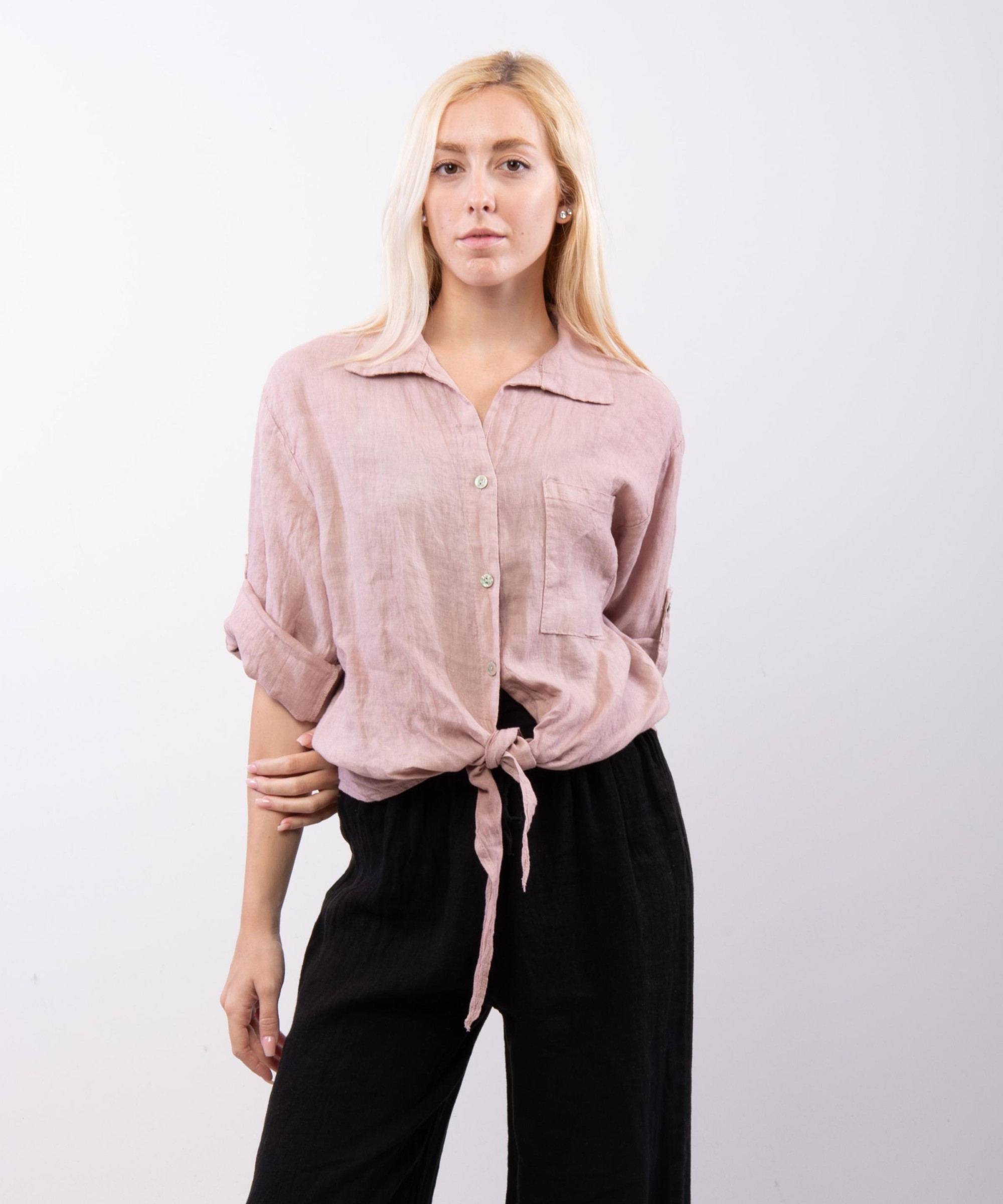 Camicia Lino Classica con Nodo