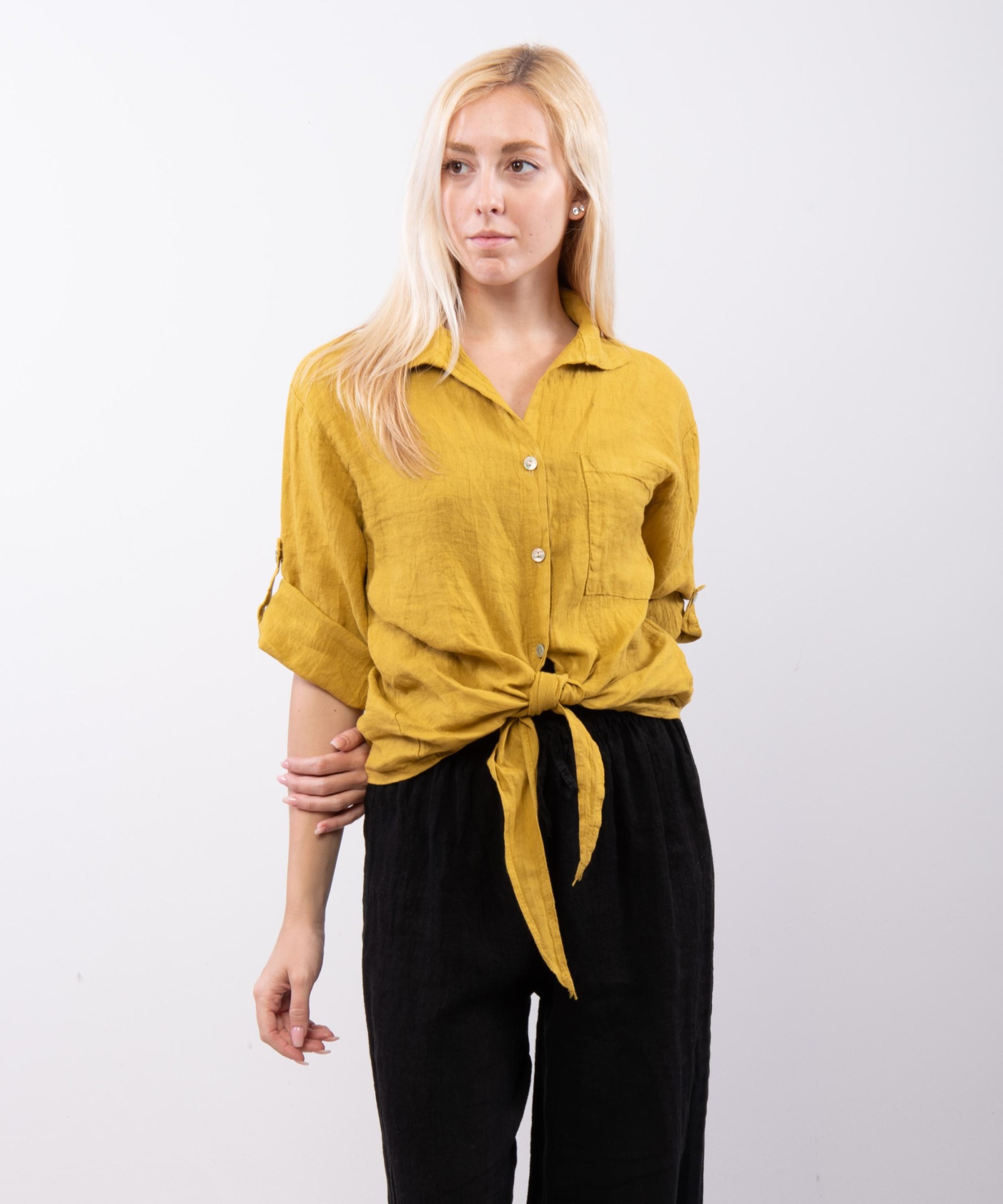 Camicia Lino Classica con Nodo