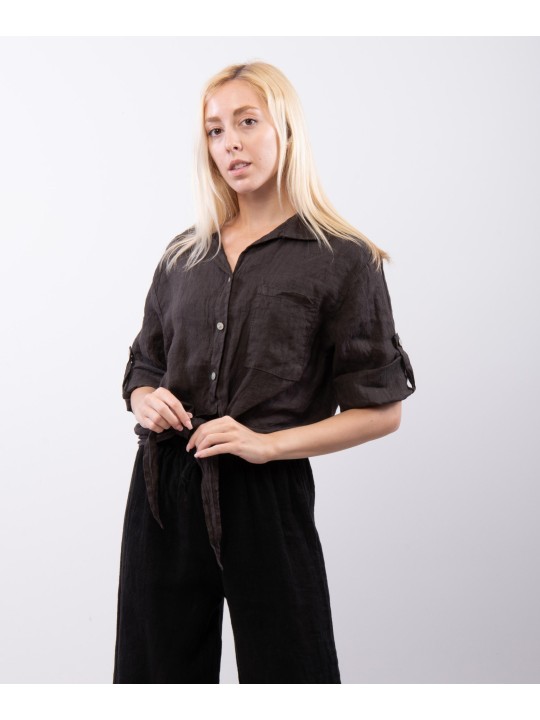 Camicia Lino Classica con Nodo