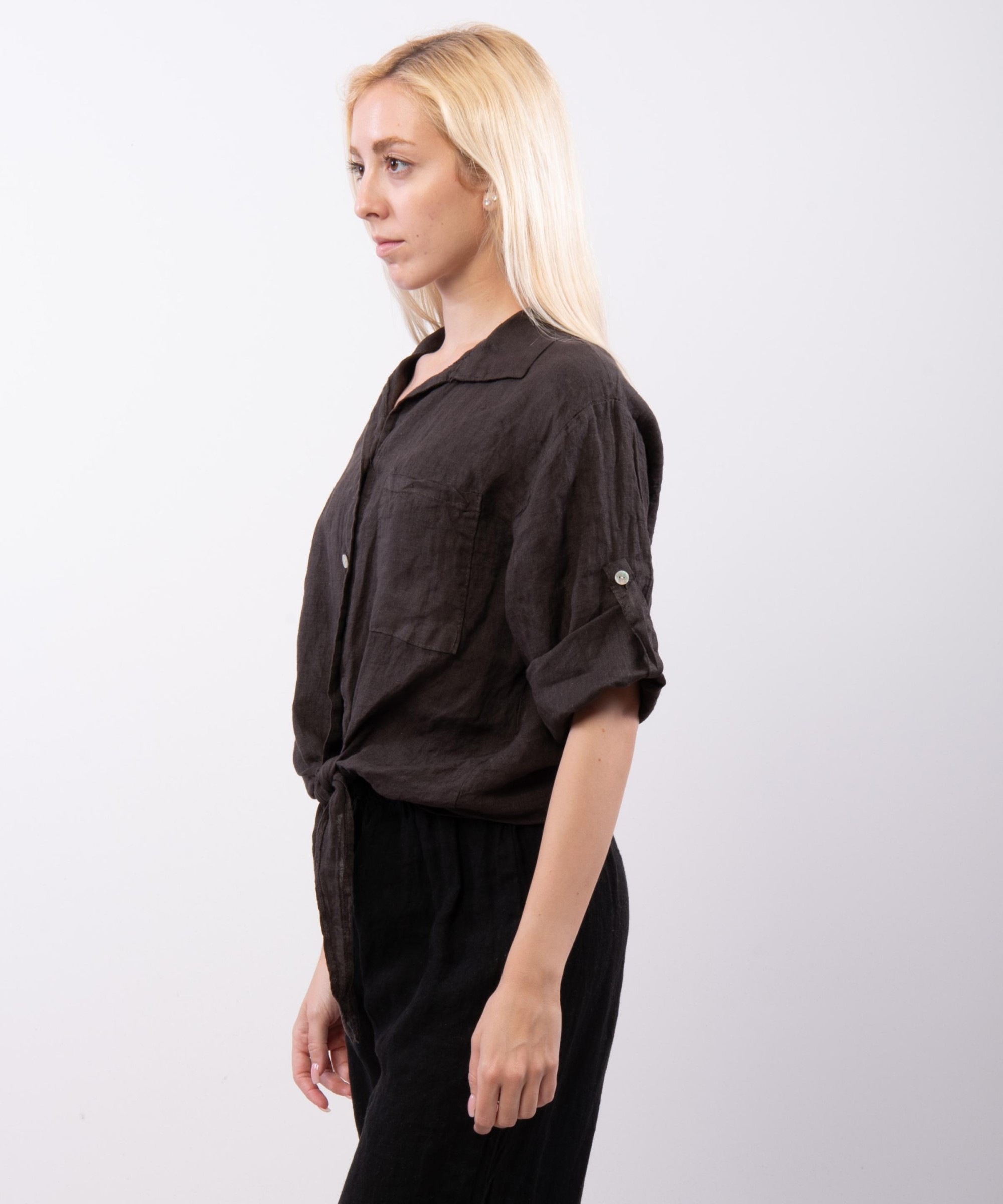 Camicia Lino Classica con Nodo