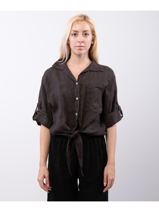 Camicia Lino Classica con Nodo