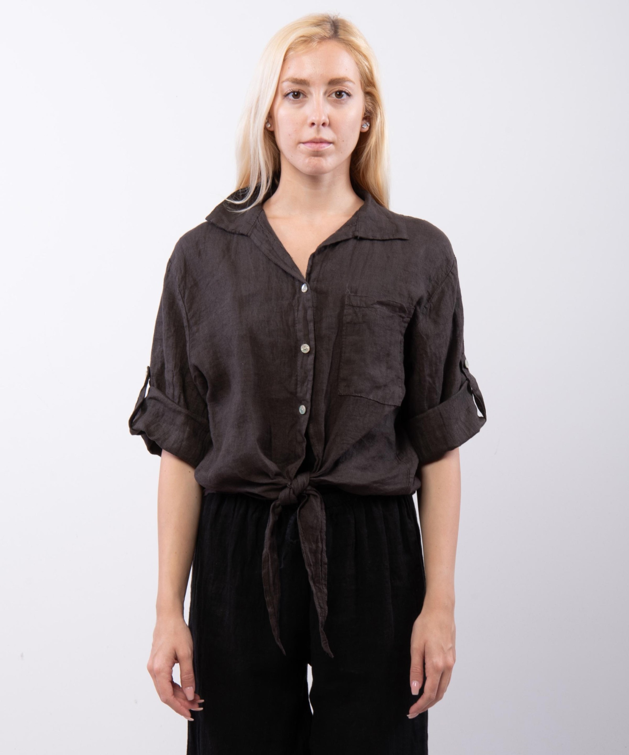Camicia Lino Classica con Nodo