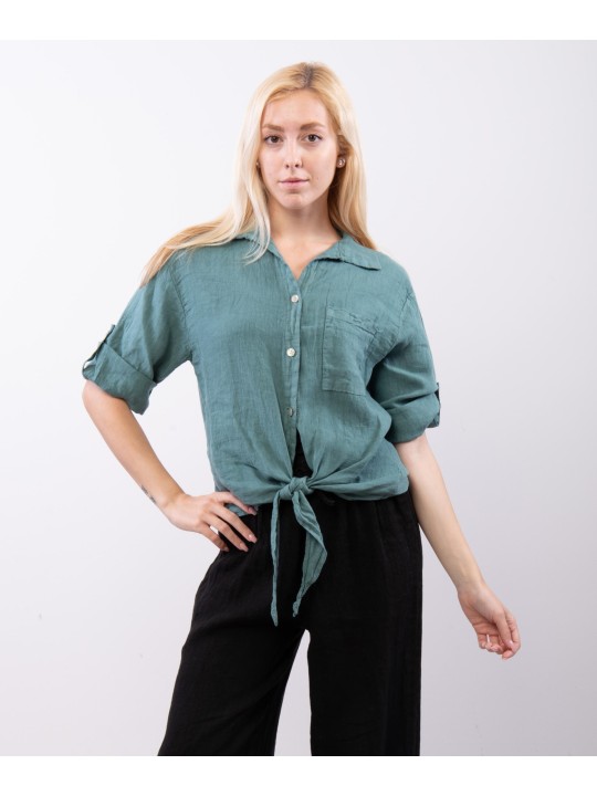 Camicia Lino Classica con Nodo