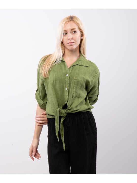Camicia Lino Classica con Nodo