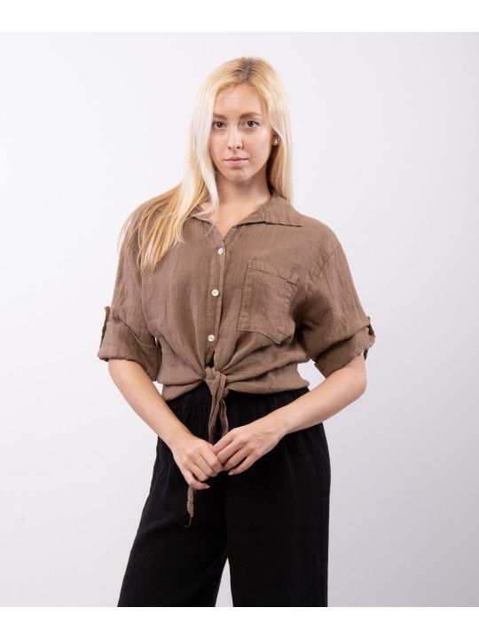 Camicia Lino Classica con Nodo