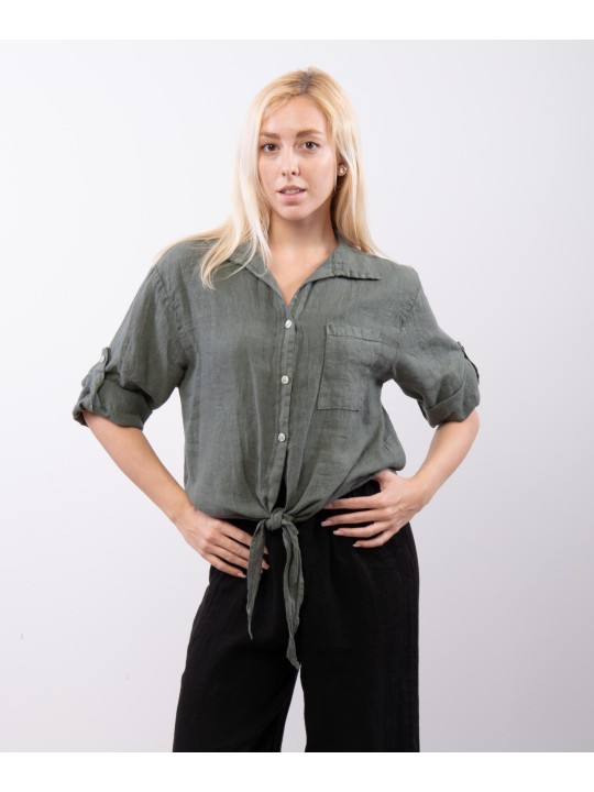 Camicia Lino Classica con Nodo