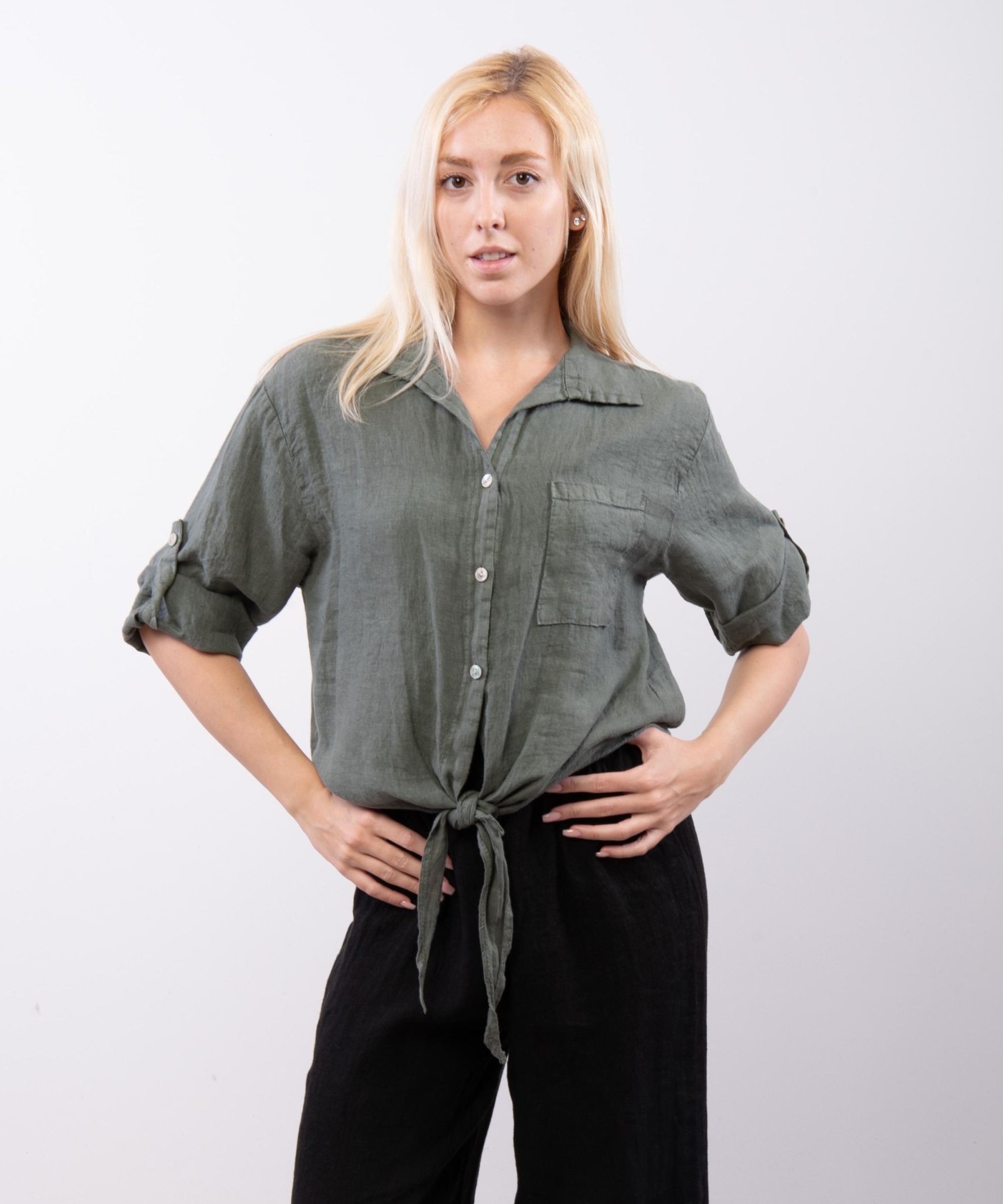 Camicia Lino Classica con Nodo