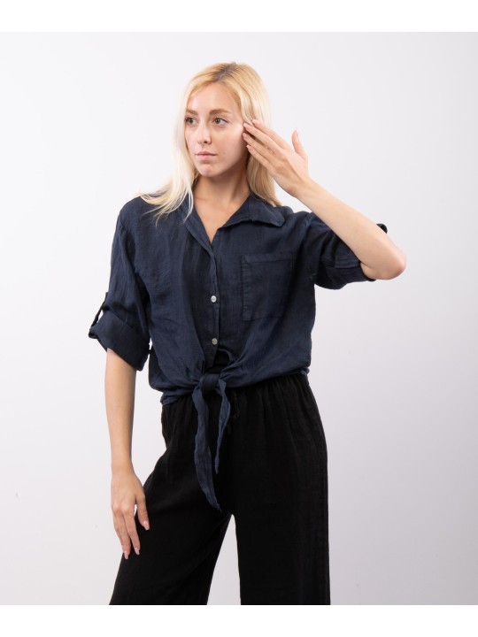 Camicia Lino Classica con Nodo