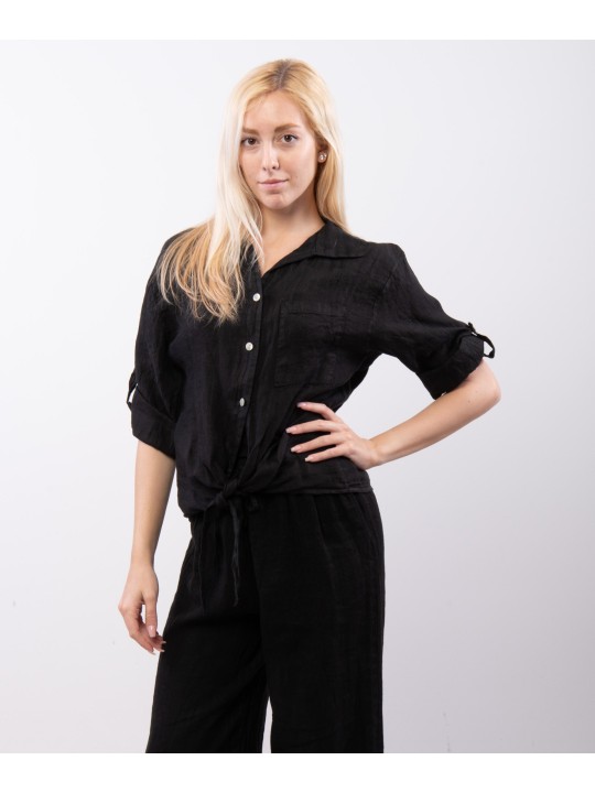 Camicia Lino Classica con Nodo