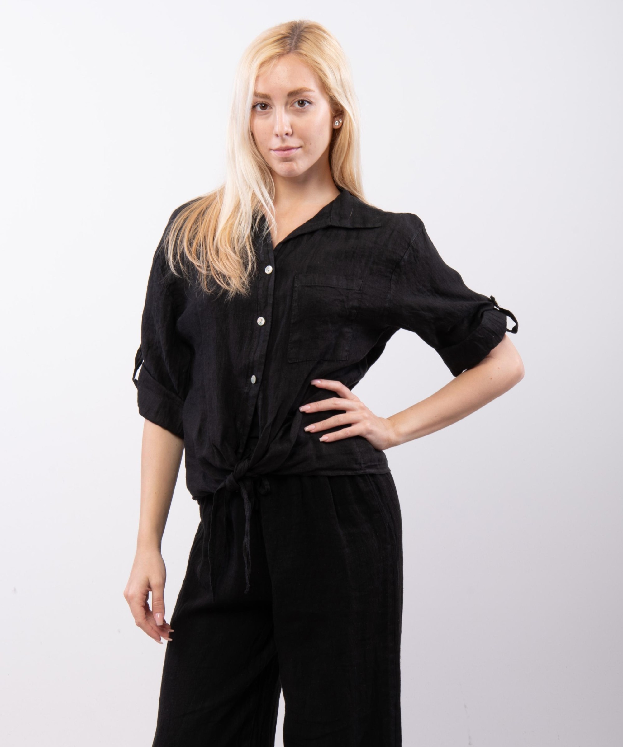 Camicia Lino Classica con Nodo