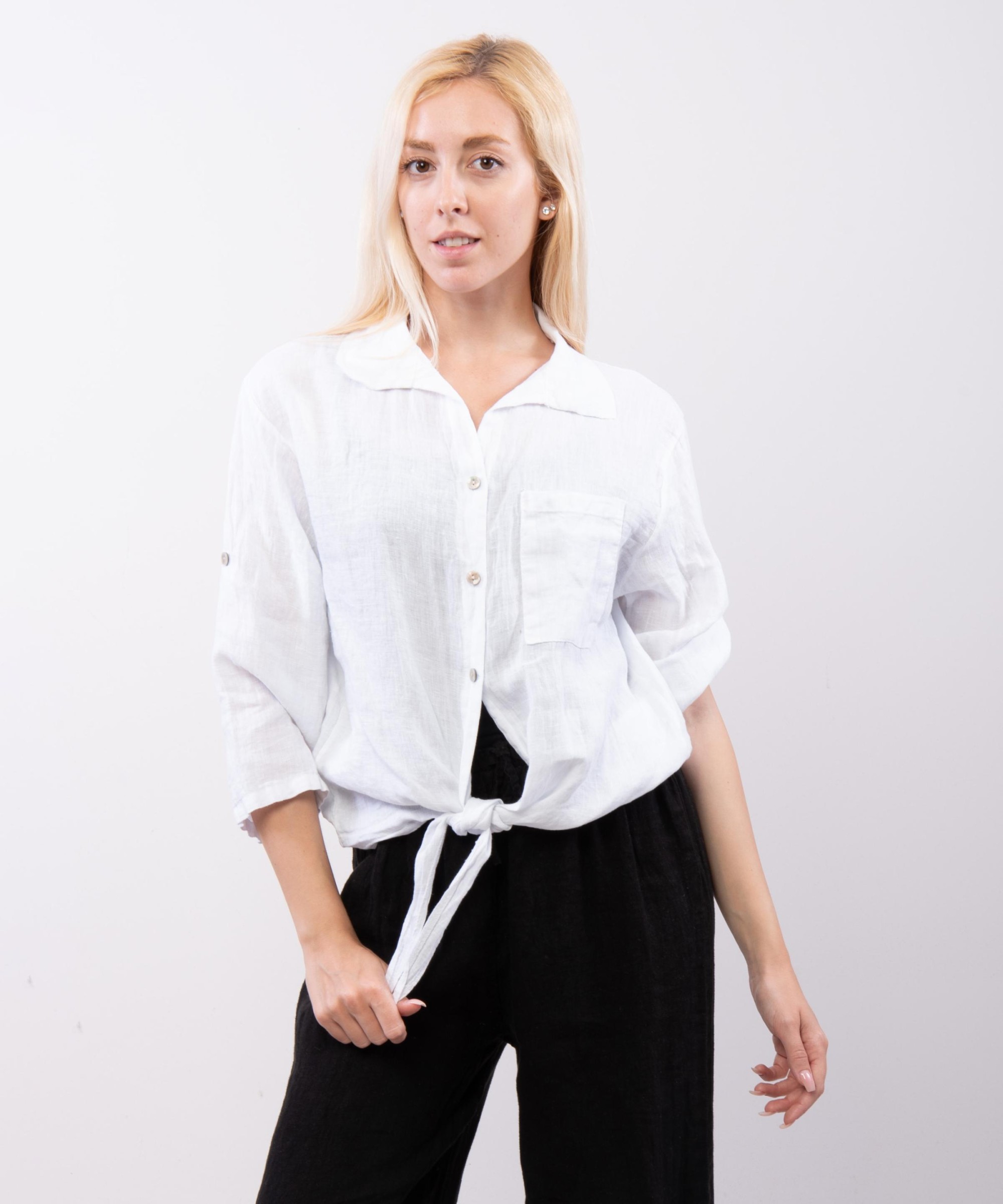 Camicia Lino Classica con Nodo