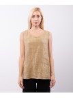 Top Lino Jacquard Smanicato