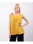 Top Lino Jacquard Smanicato