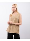Top Lino Jacquard Smanicato