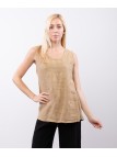 Top Lino Jacquard Smanicato
