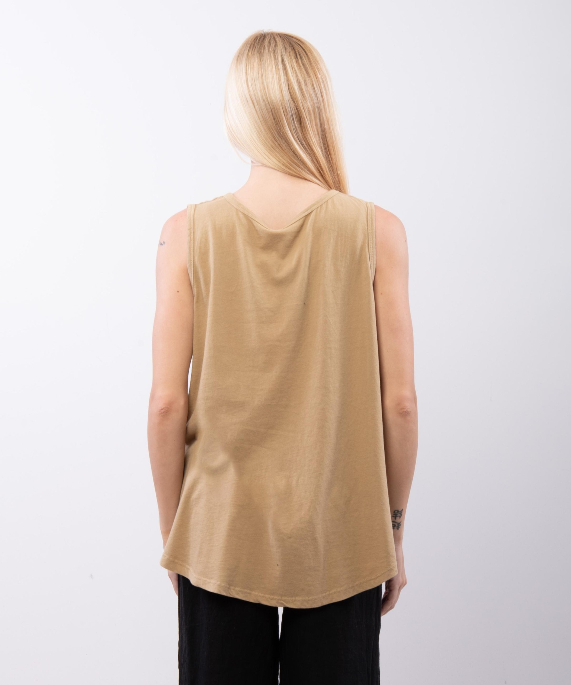 Top Lino Jacquard Smanicato