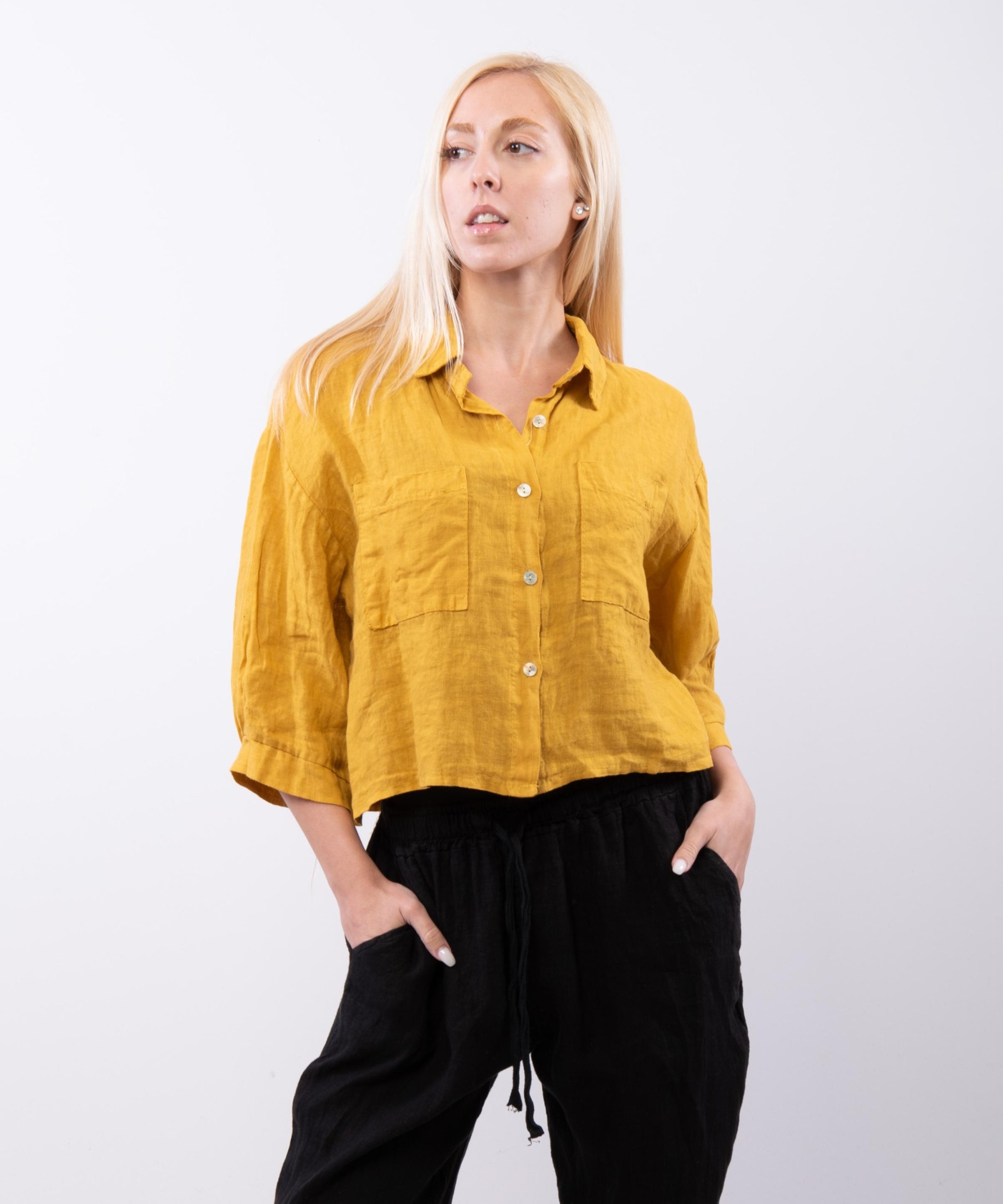 Camicia di Lino Cropped