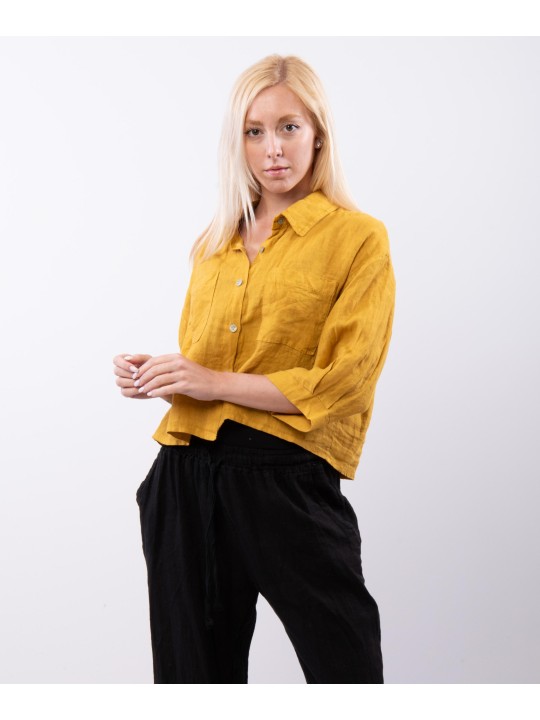 Camicia di Lino Cropped
