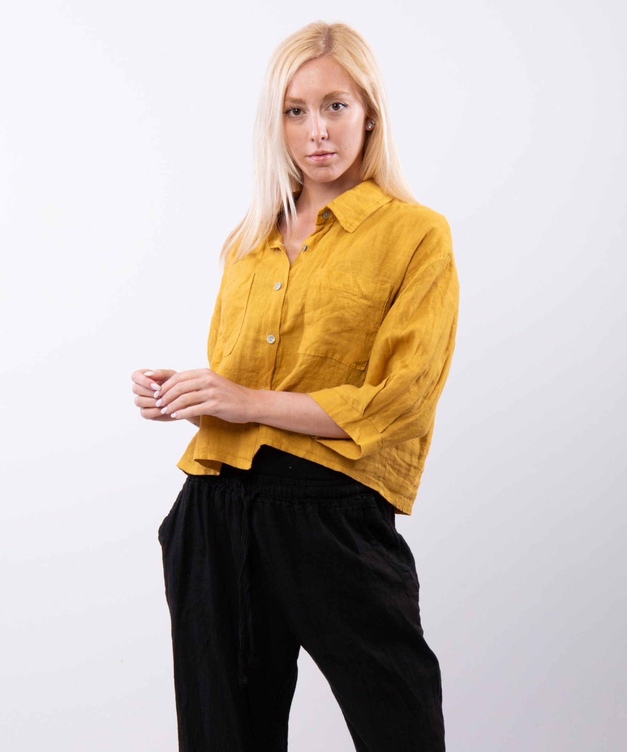 Camicia di Lino Cropped
