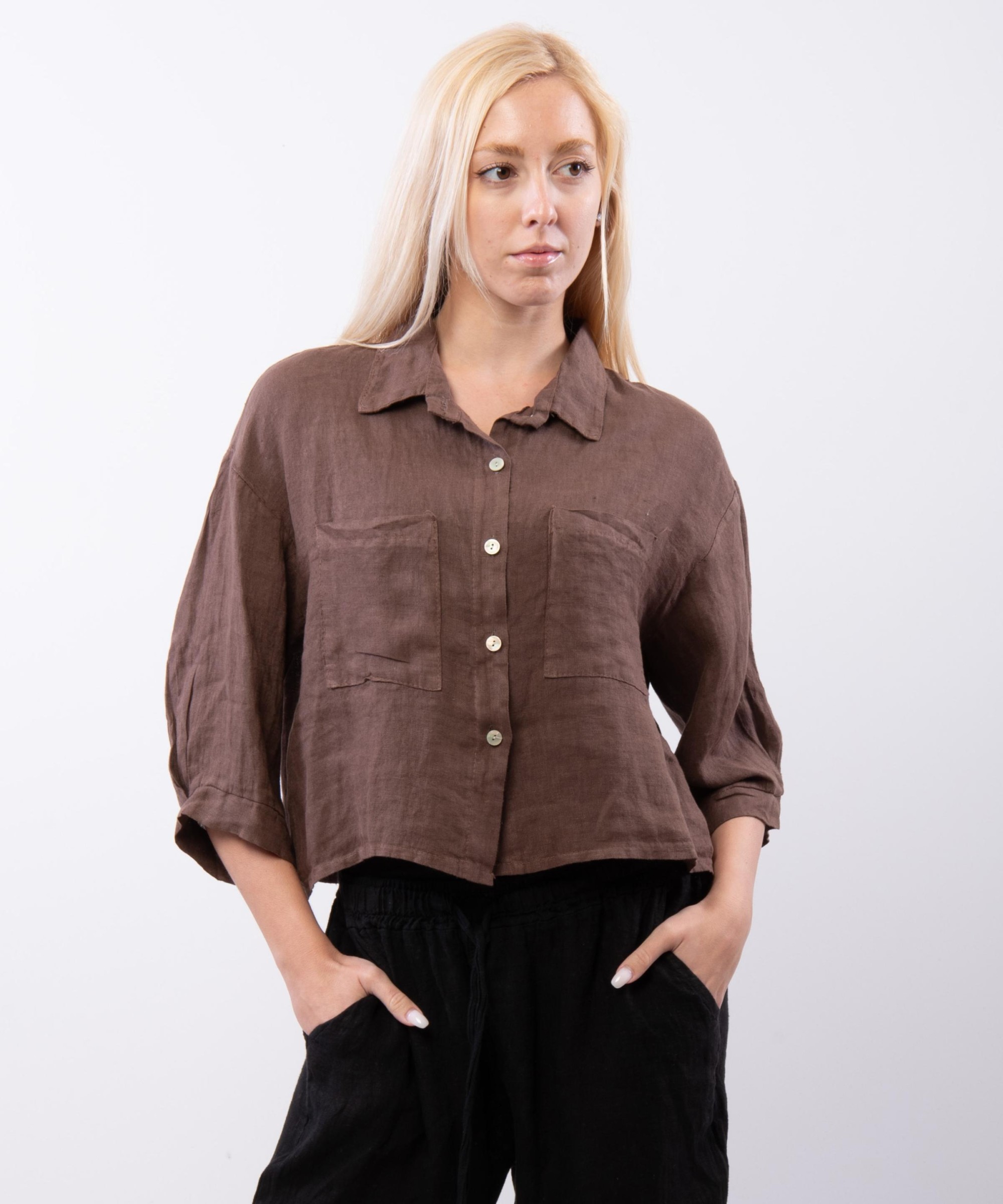 Camicia di Lino Cropped