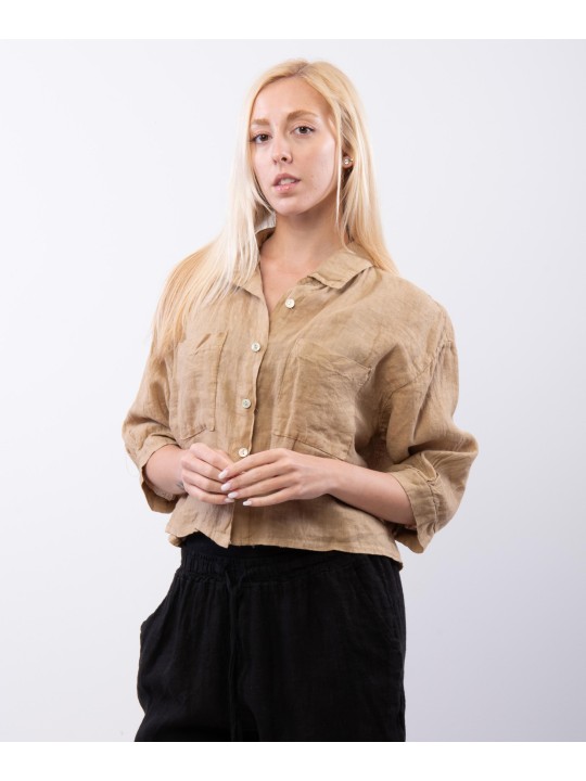 Camicia di Lino Cropped