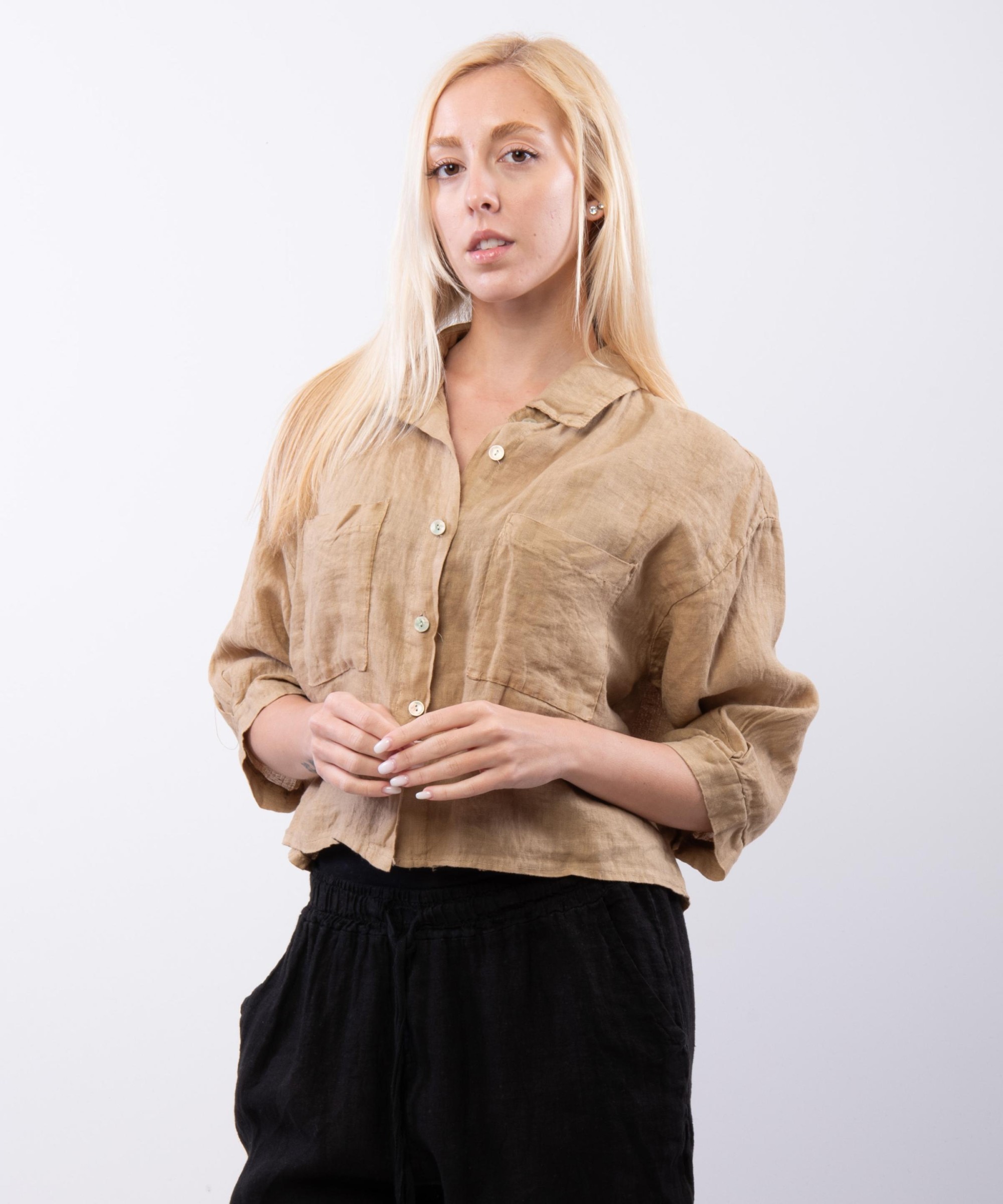 Camicia di Lino Cropped