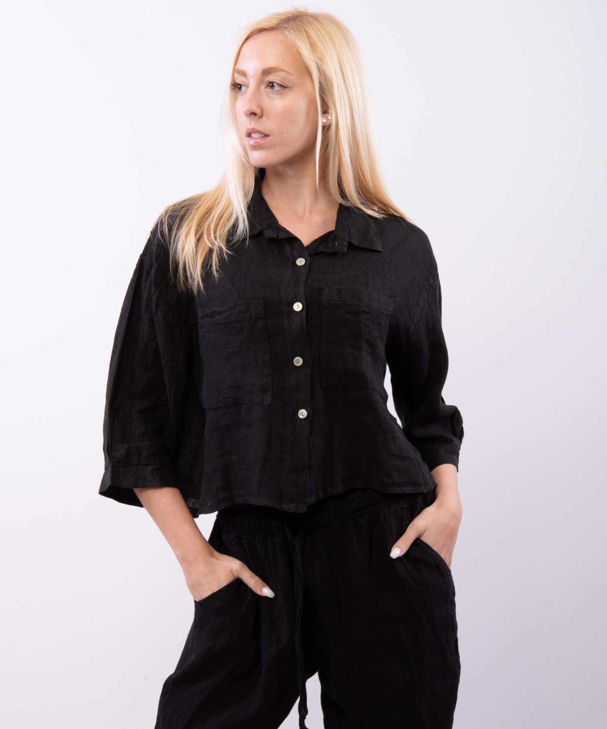 Camicia di Lino Cropped