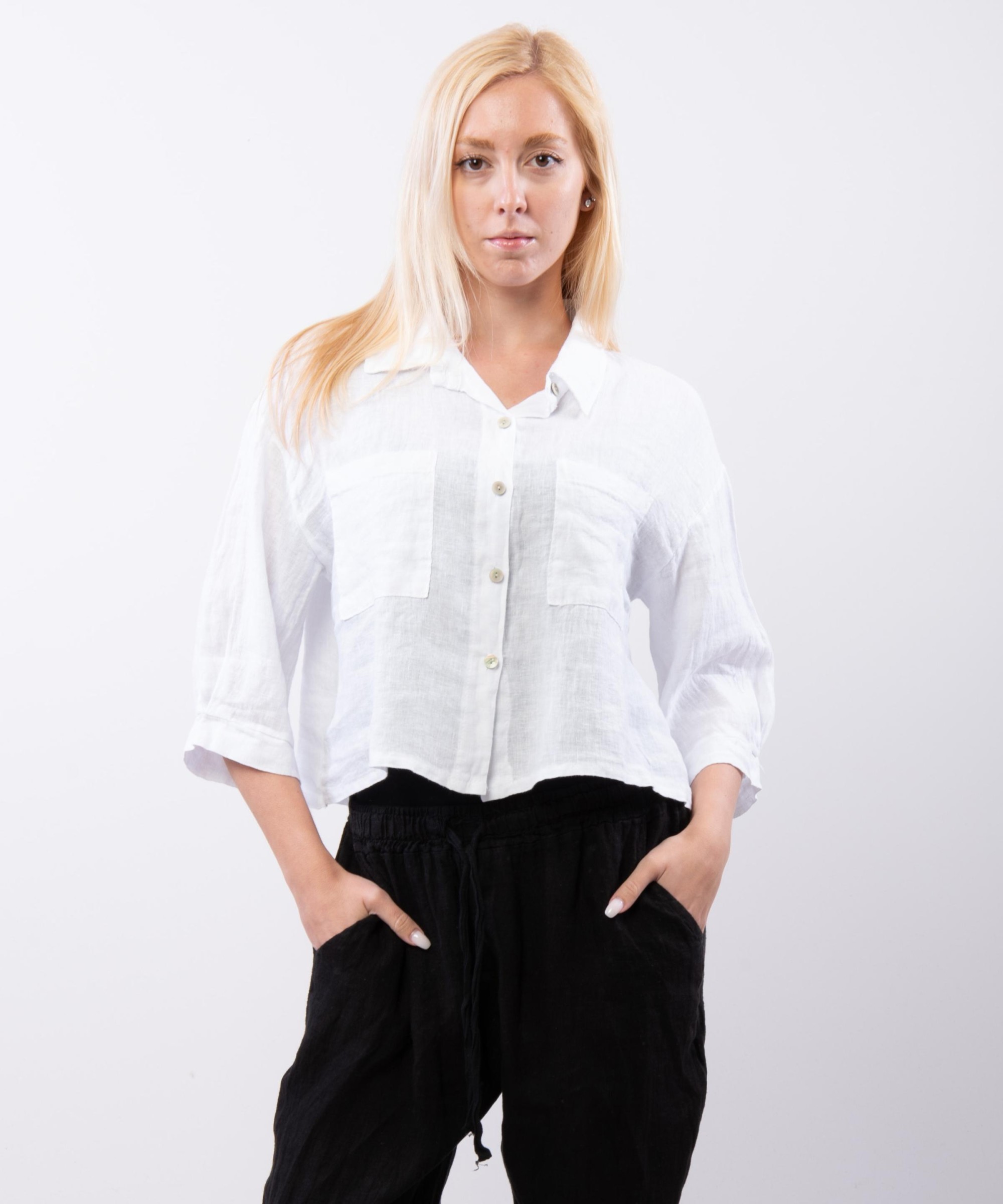 Camicia di Lino Cropped