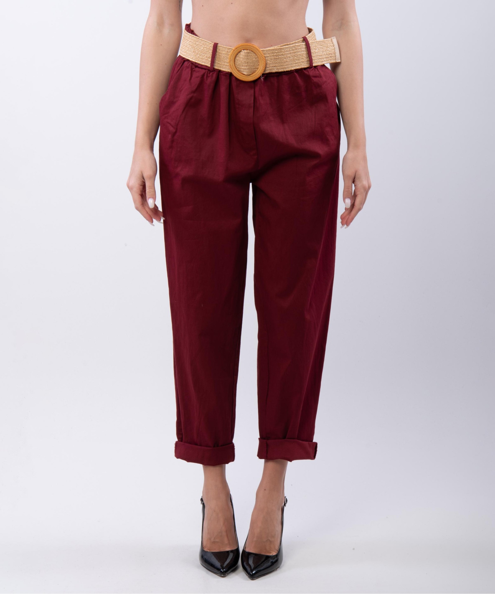 Pantaloni Relaxed Dritti con cintura