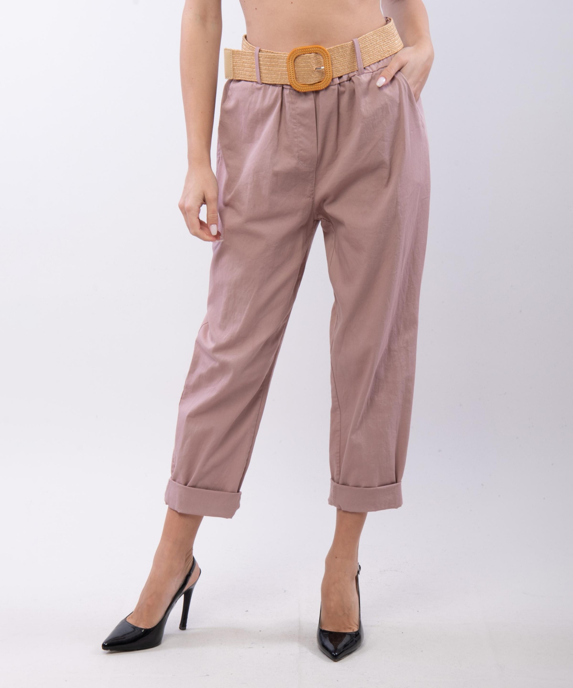 Pantaloni Relaxed Dritti con cintura
