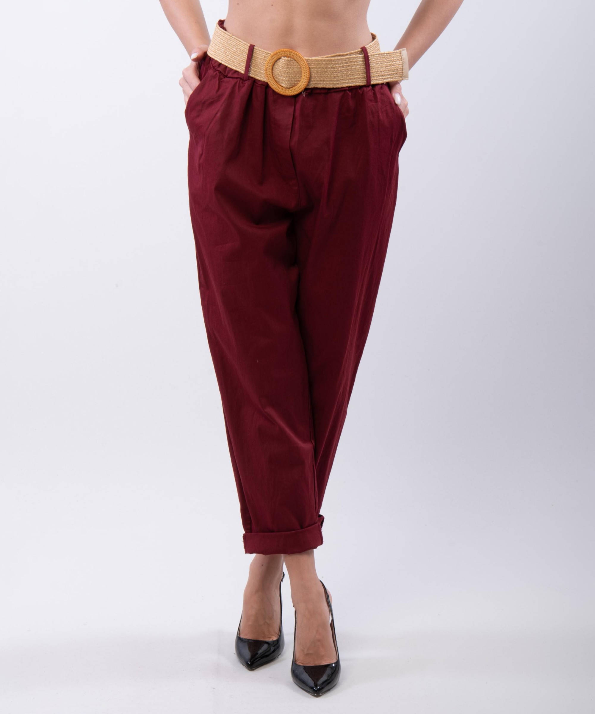 Pantaloni Relaxed Dritti con cintura