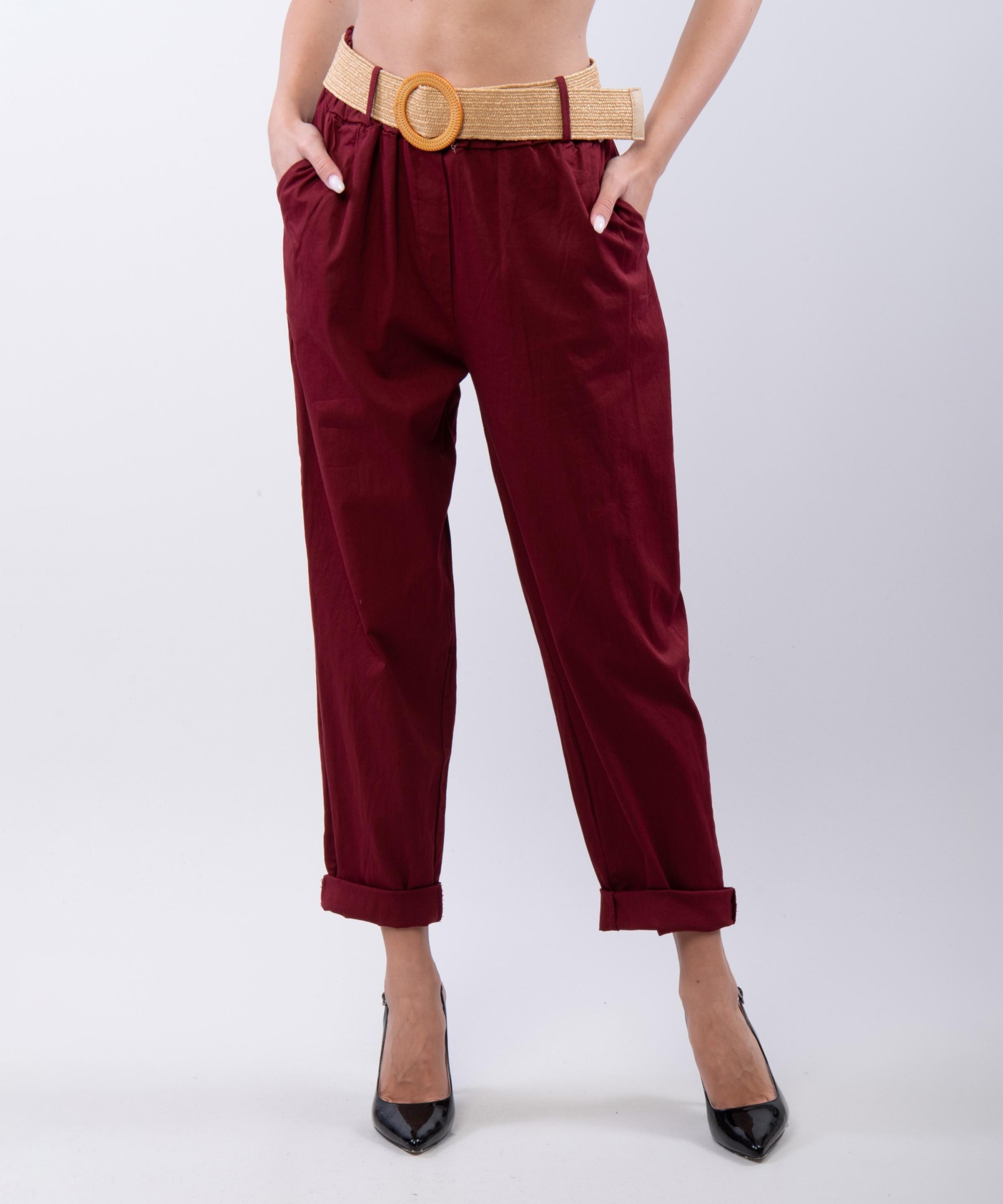 Pantaloni Relaxed Dritti con cintura