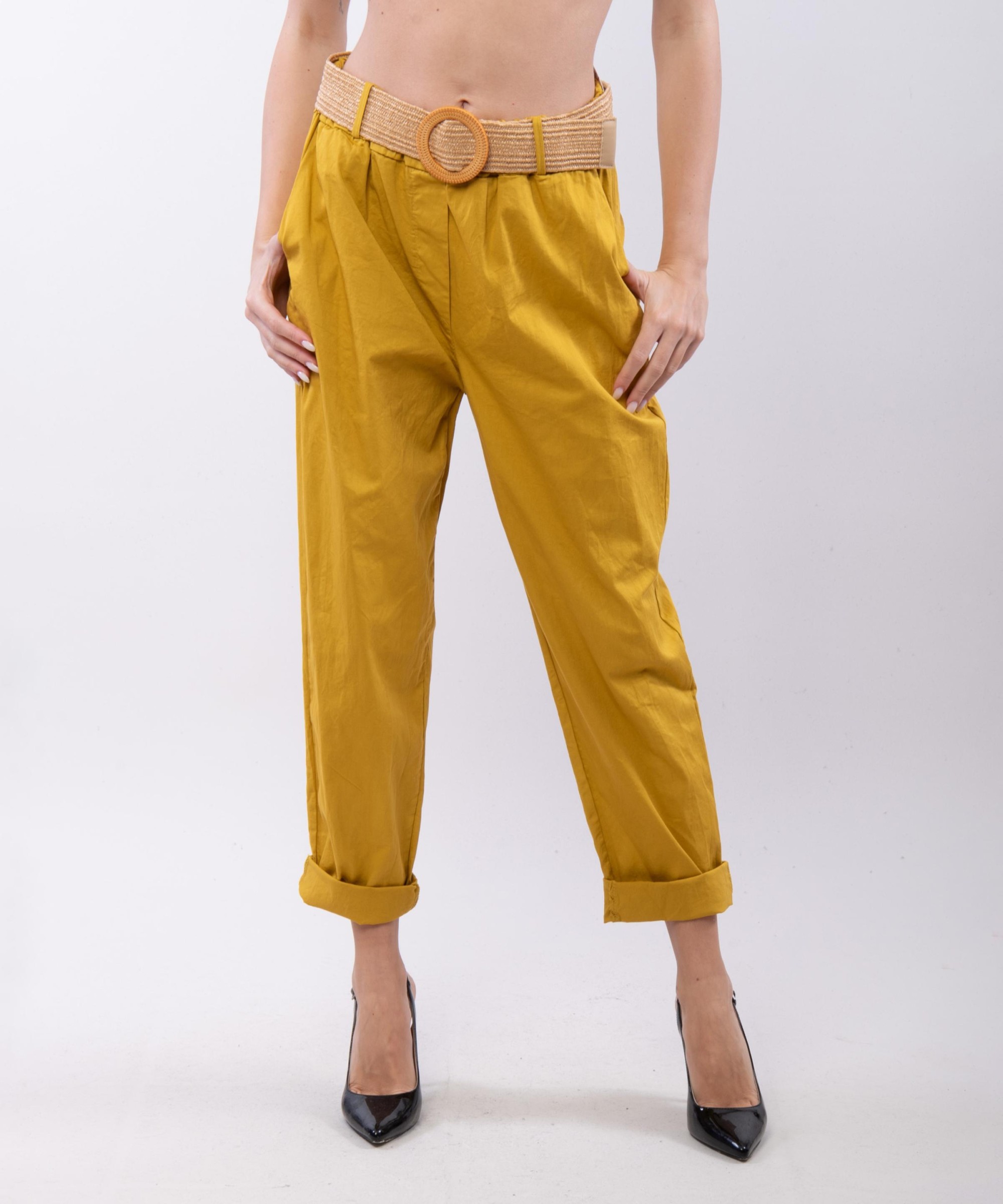 Pantaloni Relaxed Dritti con cintura