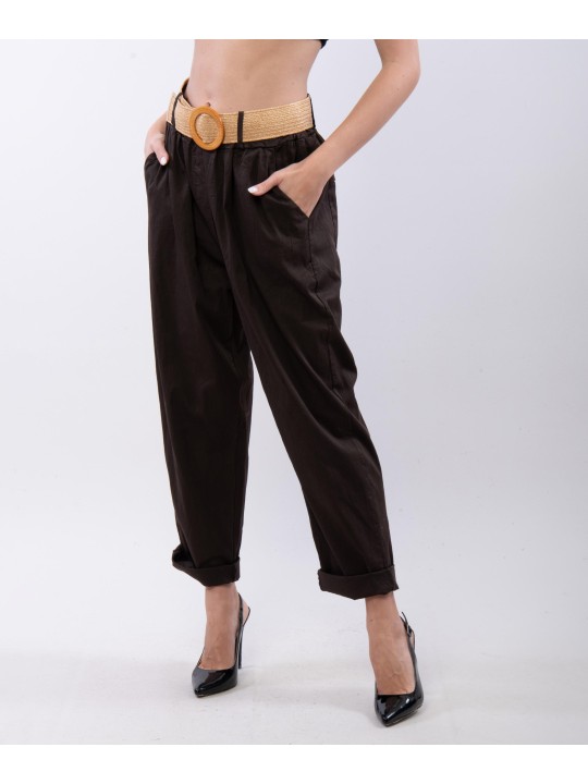 Pantaloni Relaxed Dritti con cintura