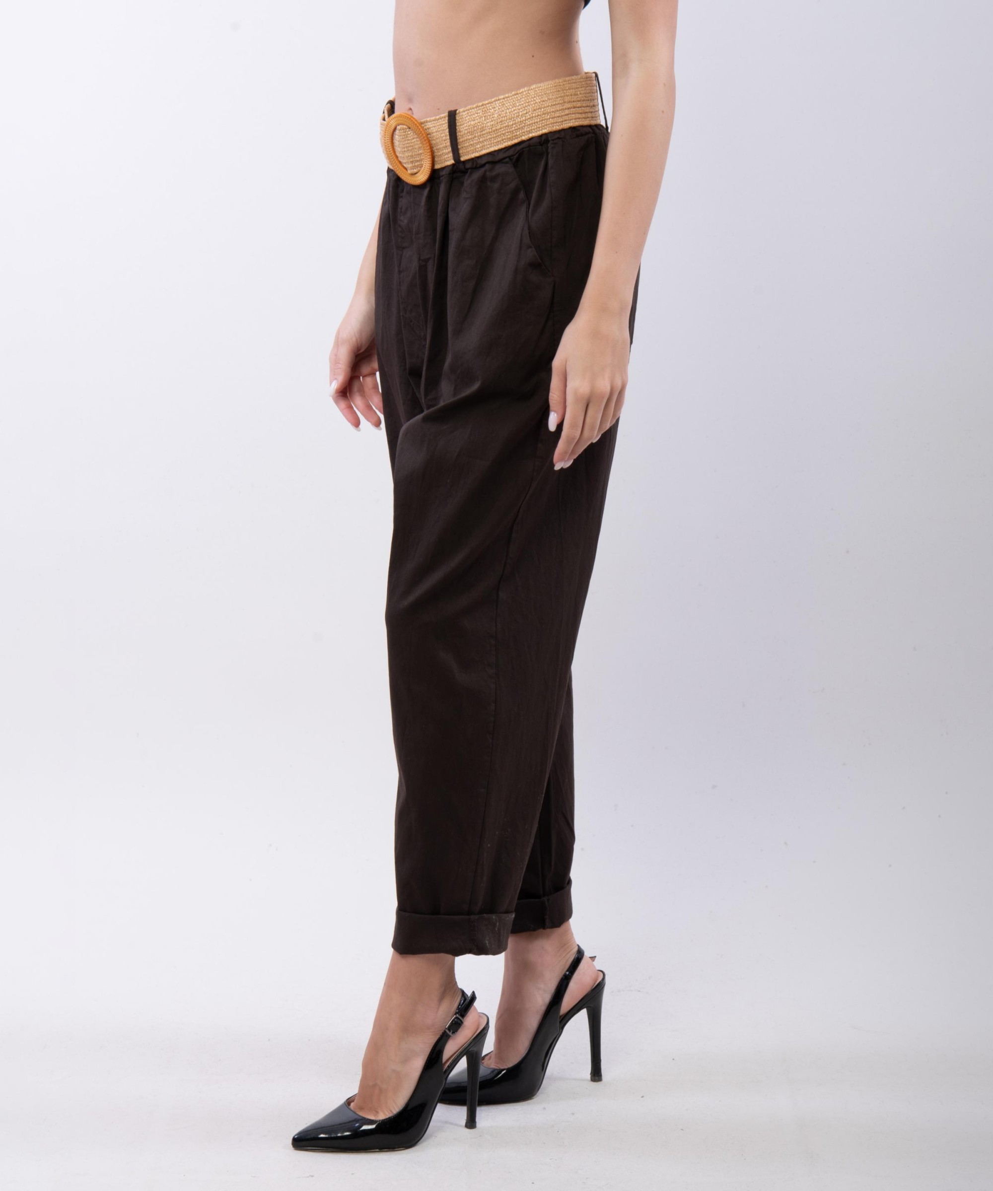 Pantaloni Relaxed Dritti con cintura