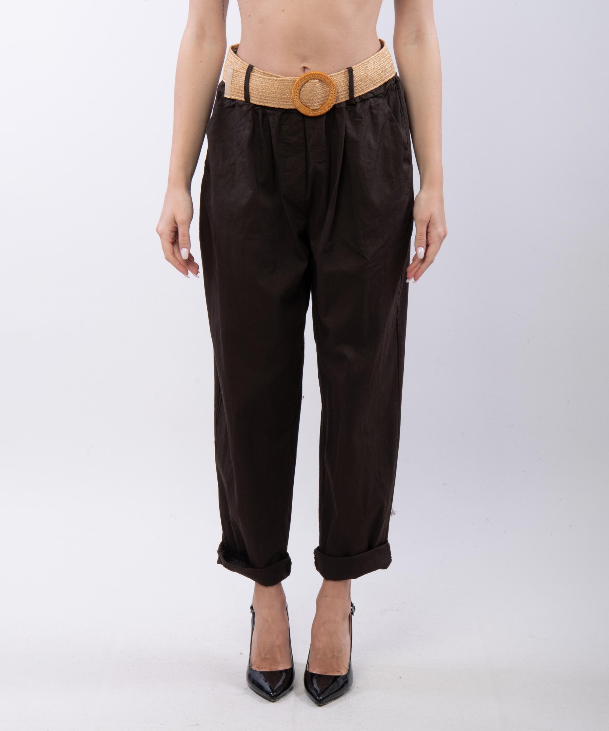 Pantaloni Relaxed Dritti con cintura