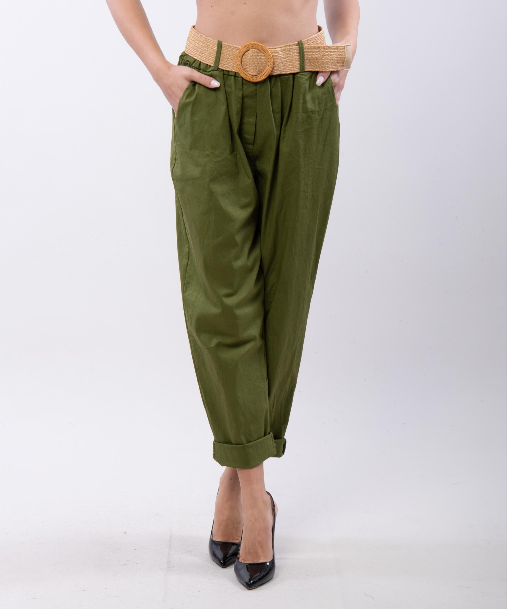 Pantaloni Relaxed Dritti con cintura
