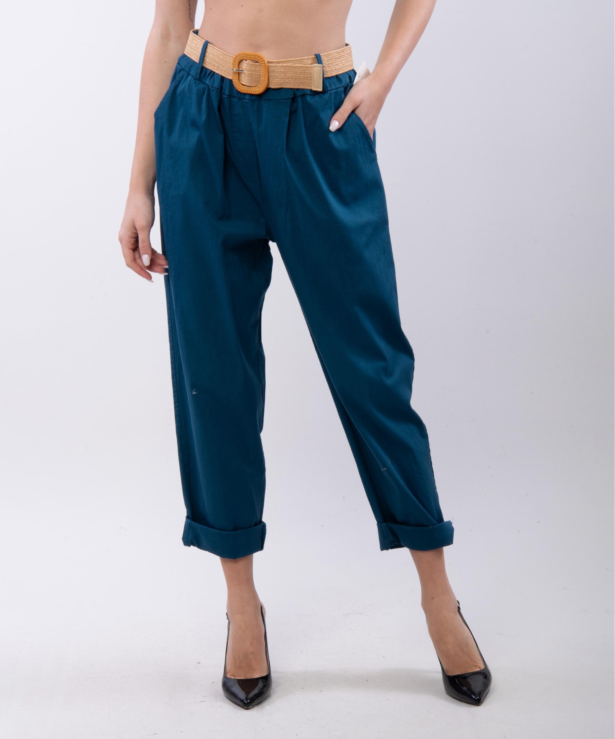 Pantaloni Relaxed Dritti con cintura