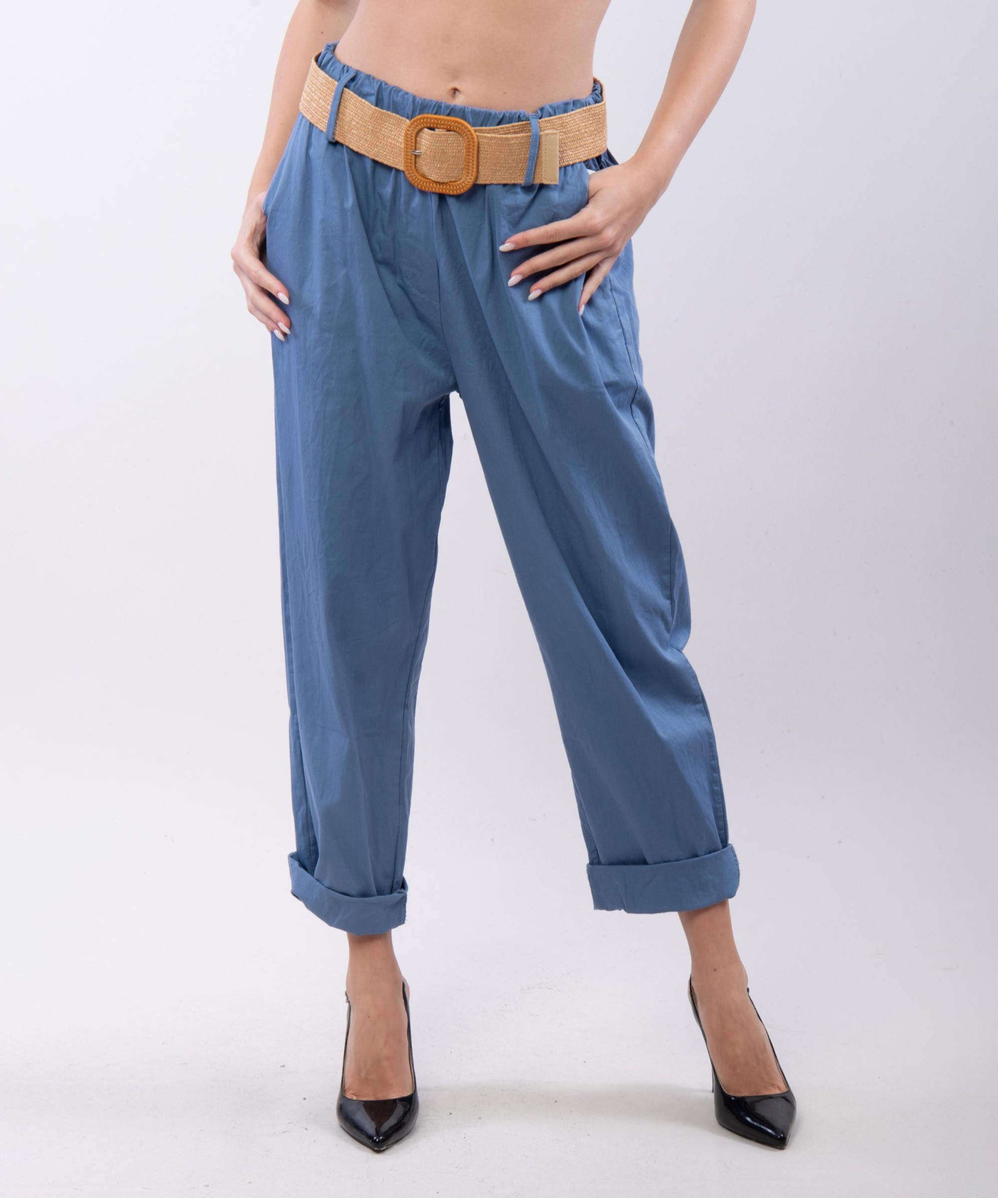 Pantaloni Relaxed Dritti con cintura