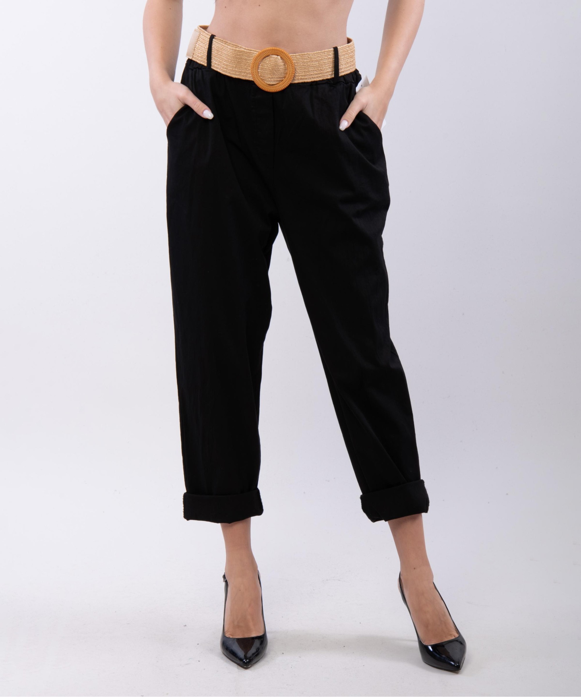 Pantaloni Relaxed Dritti con cintura