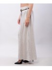 pantalone a palazzo in lino con cintura