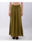 Pantalone a Zampa Lino con Elastico in Vita